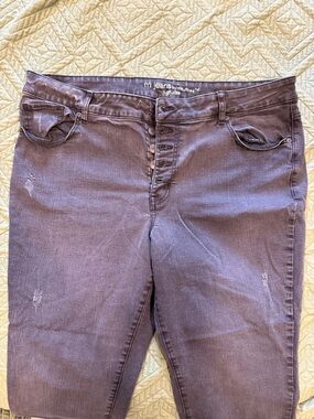 Maurices Purple Ankle Jeans